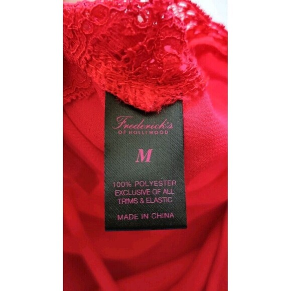Fredericks of Hollywood Sheer Chemise Slip Size Medium Red Lacey  Lingerie - Picture 3 of 6